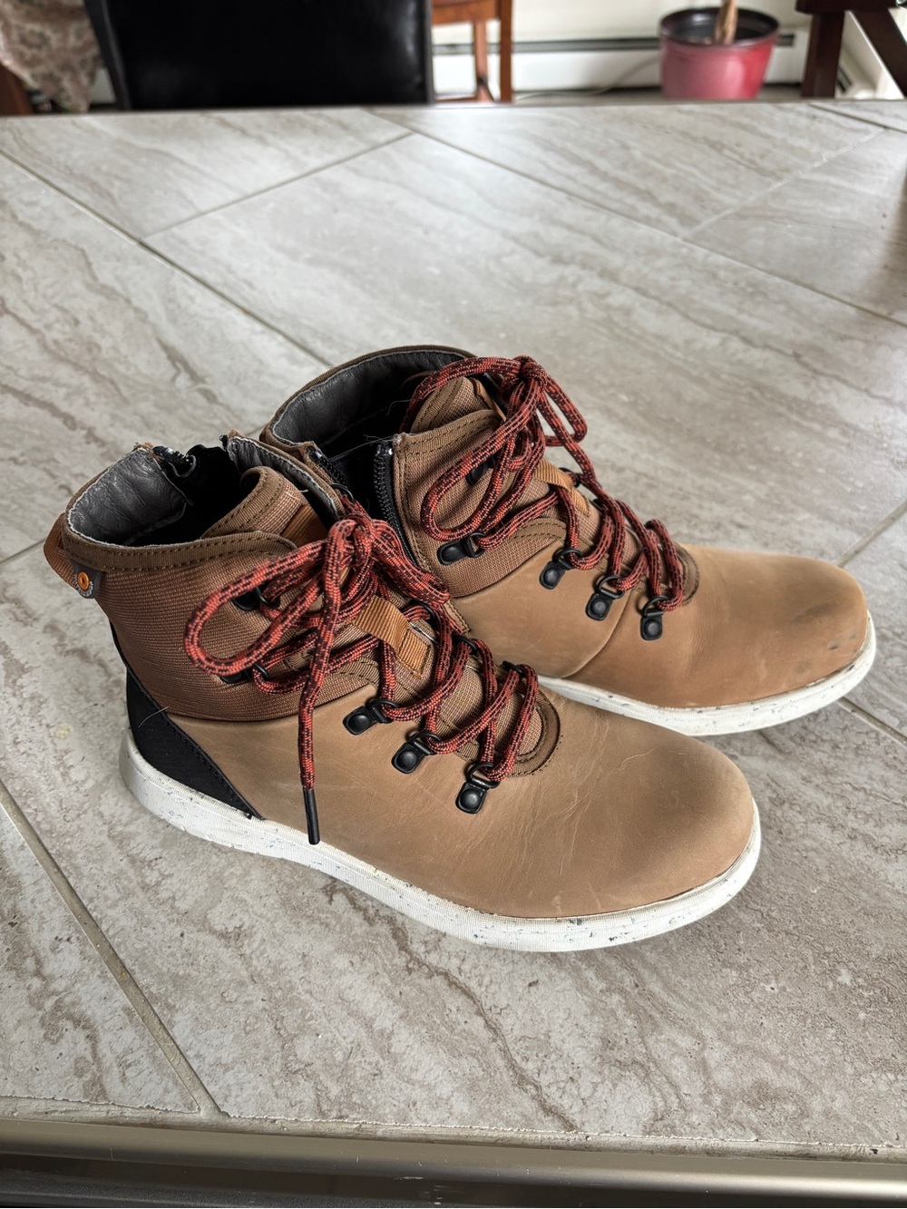 Women’s Bogs Tan Lace-Up Casual Boots
